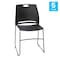Flash Furniture Black Plastic Stack Chair with Steel Sled Base, PK 5 5-RUT-NC499A-BK-GG - alternate 10